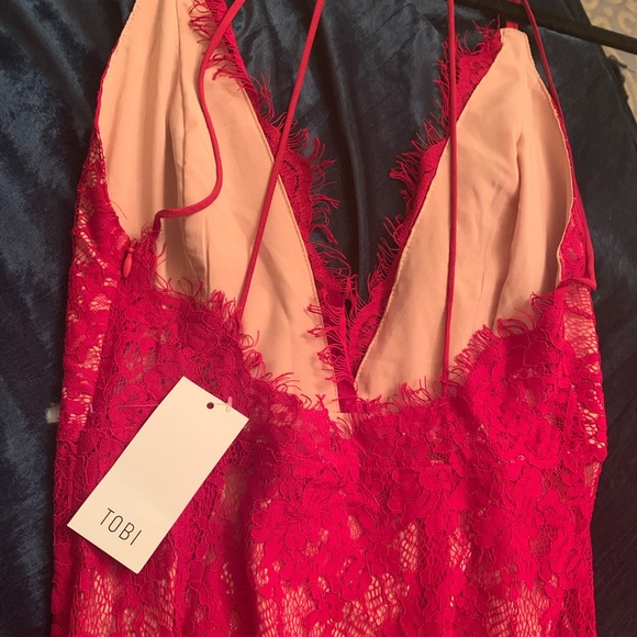 Sexy red leg slit dress! Never worn! - Picture 3 of 6